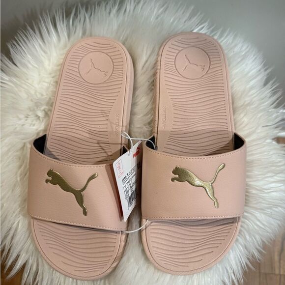 NWT rose quartz Puma slides - Picture 3 of 5